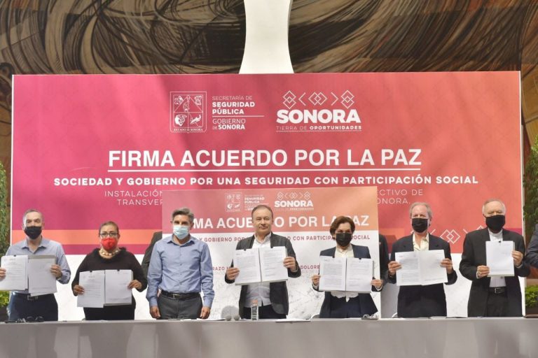 Gobierno de Sonora y sociedad firman Acuerdo por la Paz para la reconstrucción del tejido social