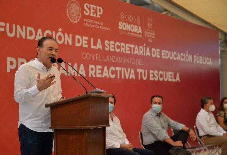 Con el programa «Reactiva tu escuela» buscaremos acondicionar todos los planteles antes de fin de año: gobernador Alfonso Durazo