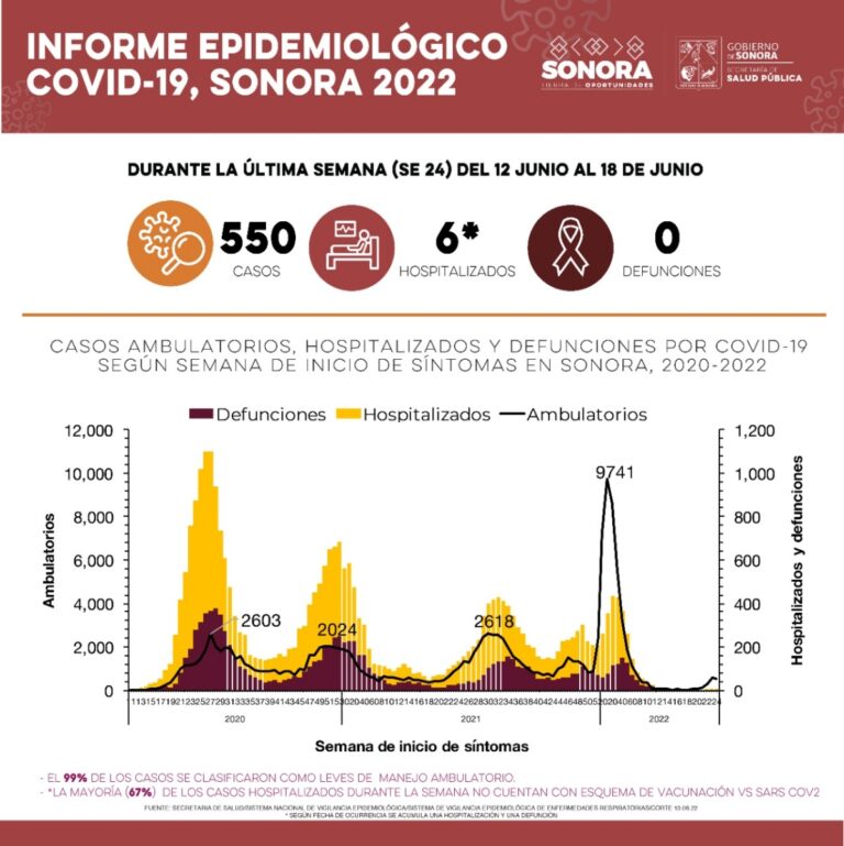 Confirma Secretaría de Salud 550 casos y ninguna defunción por&nbsp;Covid-19