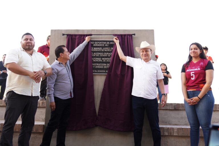 Con inversión de 31 mdp, gobernador Alfonso Durazo entrega gran Unidad Deportiva en Agua Prieta