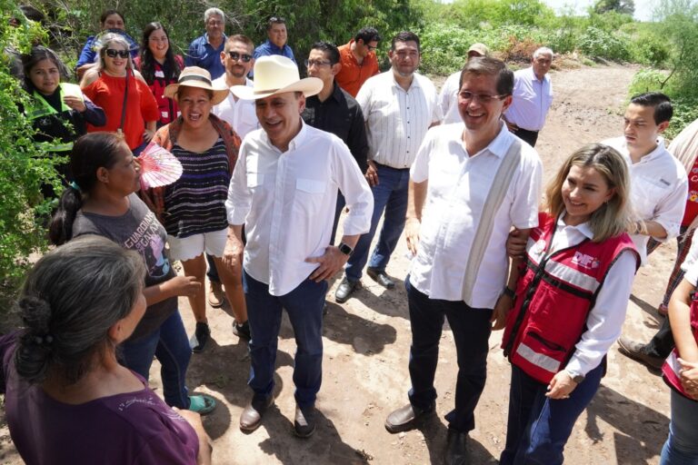 Alfonso Durazo y Jorge Elías supervisan daños ocasionados por lluvia en el sur