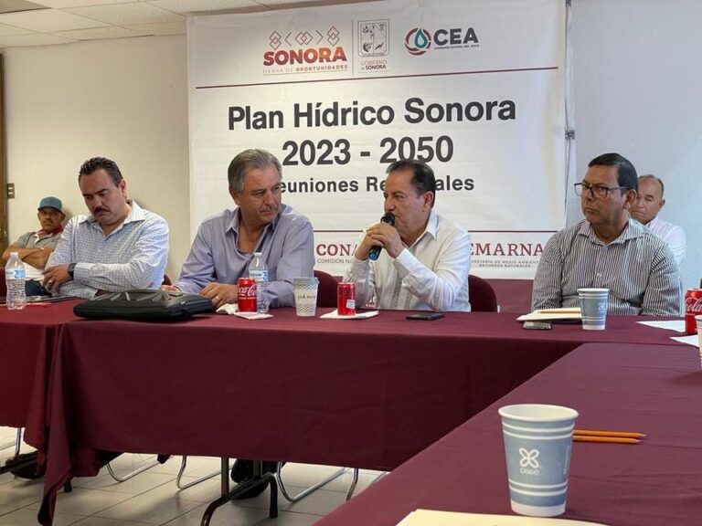Participa el Alcalde Jesús Alfonso Montaño Durazo en la reunión del plan hídrico Sonora 2023-2050