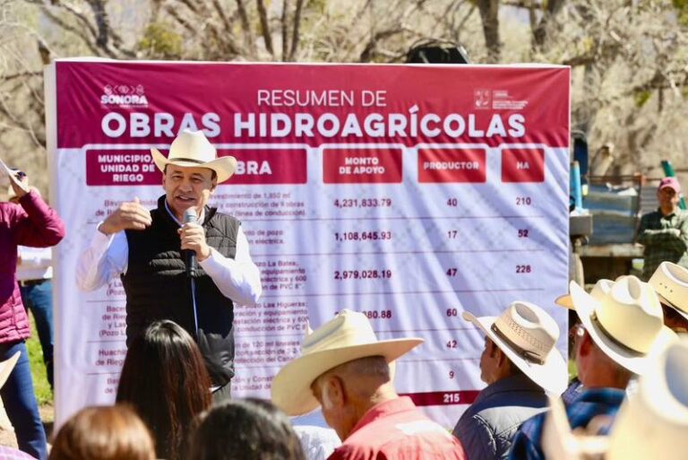 Entrega Gobernador Durazo inversión de 12 mdp en obras de infraestructura hidroagrícola a productores de Sierra Alta