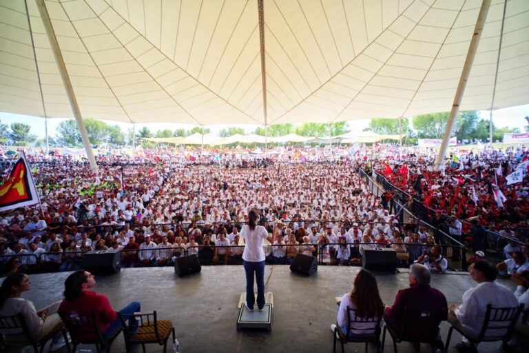 Por el cansancio que hay de tanto PRI, van a llegar los candidatos de la 4T: Claudia Sheinbaum va por la victoria de la Transformación en Coahuila