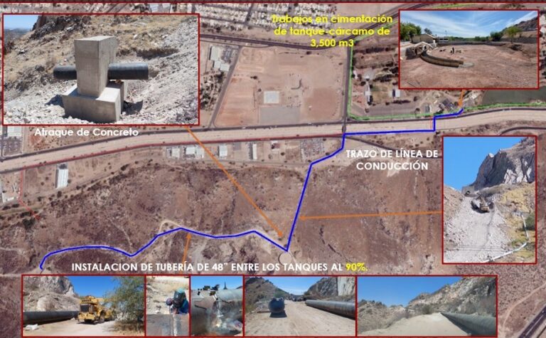 La CEA realiza obras hídricas para garantizar abasto de agua en la capital de Sonora