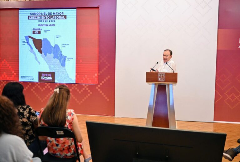 Registra Sonora mayor crecimiento laboral en la frontera norte