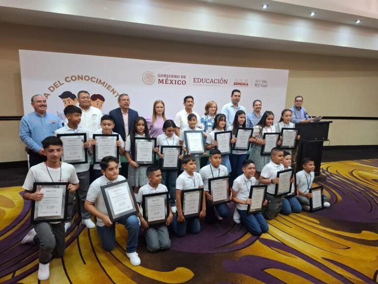 Premia SEC Sonora a ganadores de la Olimpiada del Conocimiento Infantil 2024