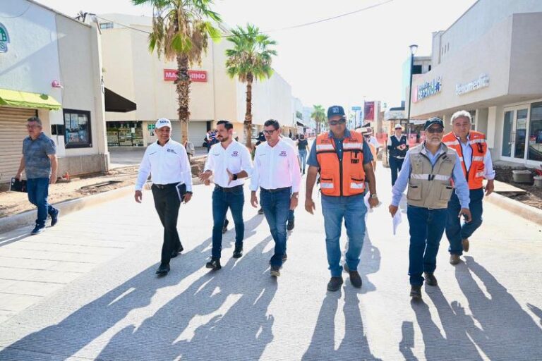 Supervisa Sidur avance de obras de rehabilitación en calles del Centro Histórico y Cívico de Hermosillo