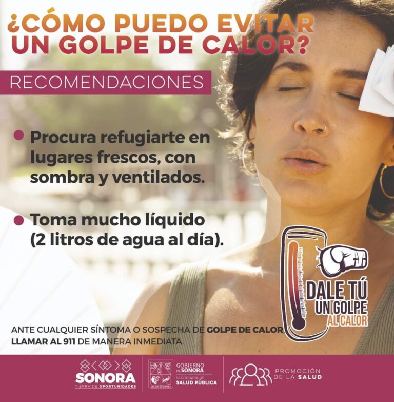 Salud Sonora mantiene el llamado a protegerse del calor extremo y evitar efectos negativos a la salud