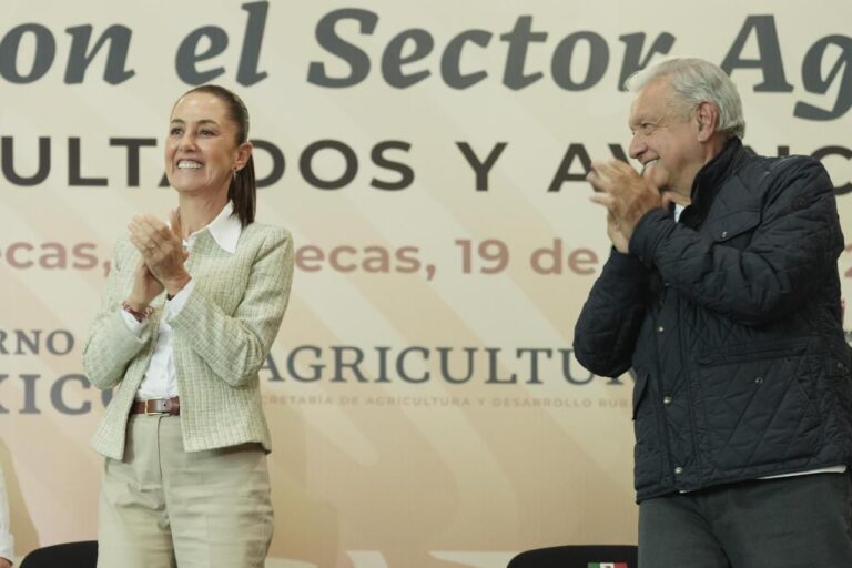 Claudia Sheinbaum: vamos a seguir con el apoyo que se merecen las y los zacatecanos que trabajan el campo