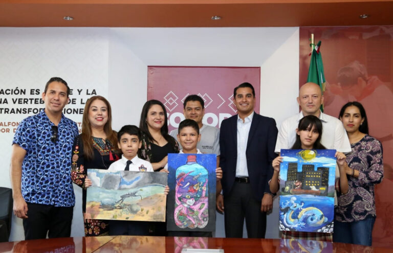 Premia SEC a ganadores estatales del 47 Concurso Nacional de Pintura Infantil “El Niño y La Mar”