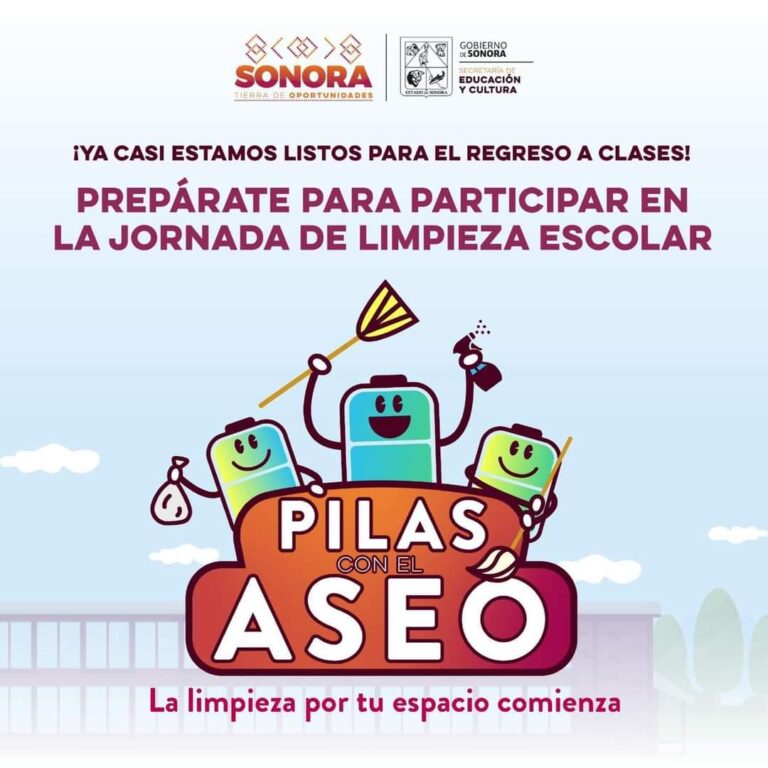Invita SEC Sonora a participar en la jornada de limpieza escolar «Pilas con el aseo»