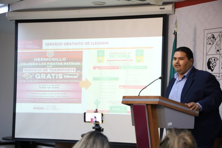Anuncia Gobierno de Sonora transporte gratuito para la celebración del Grito en HMO