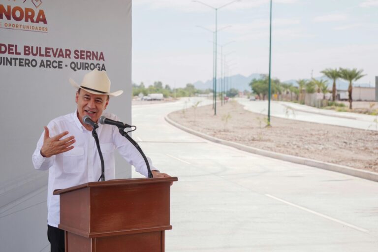 Inaugura Gobernador Durazo prolongación del bulevar Serna en beneficio de habitantes del poniente de Hermosillo