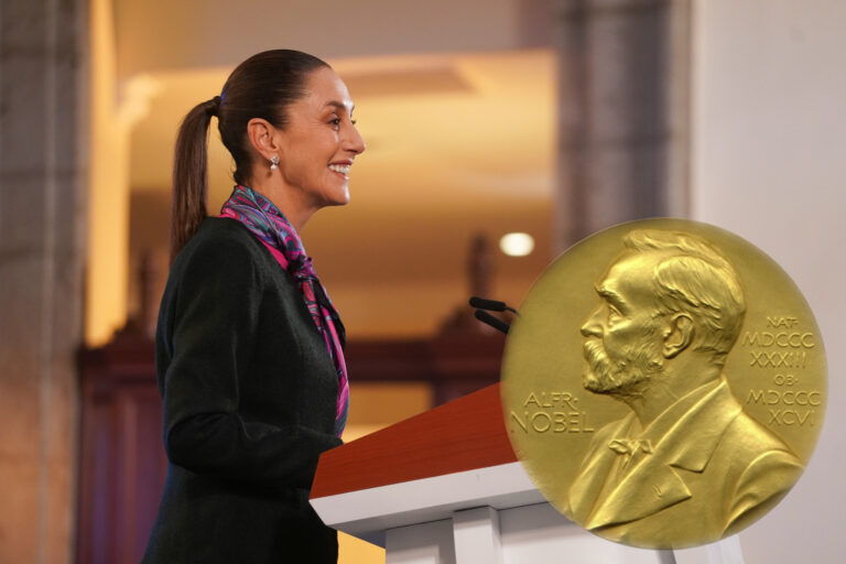 Presidenta Claudia Sheinbaum recibe reconocimiento de la fundación Nobel por su contribución en materia de sustentabilidad