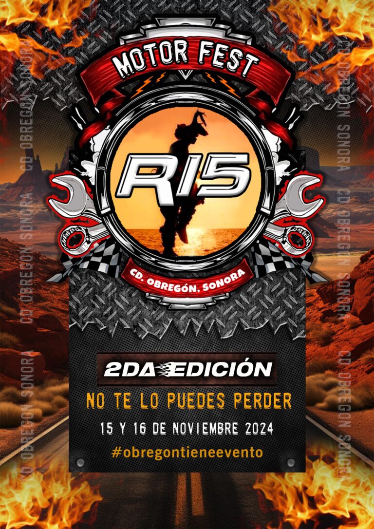 Realizarán en Cajeme segunda edición del Motor Fest R15 2024