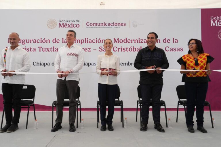 Inaugura presidenta Claudia Sheinbaum ampliación y modernización de la autopista Tuxtla – San Cristóbal en beneficio de un millón de habitantes de Chiapas