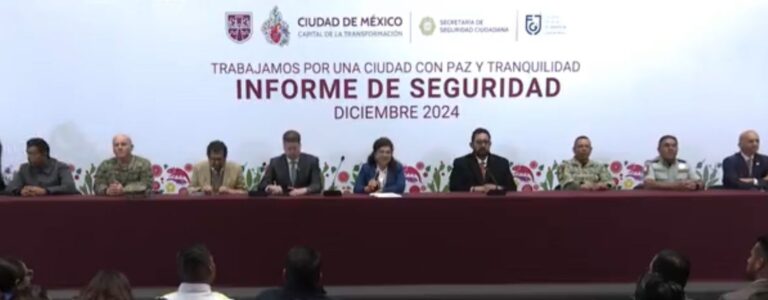 2024 cerrará en la CDMX con 5% menos delitos de alto impacto, anticipa Brugada