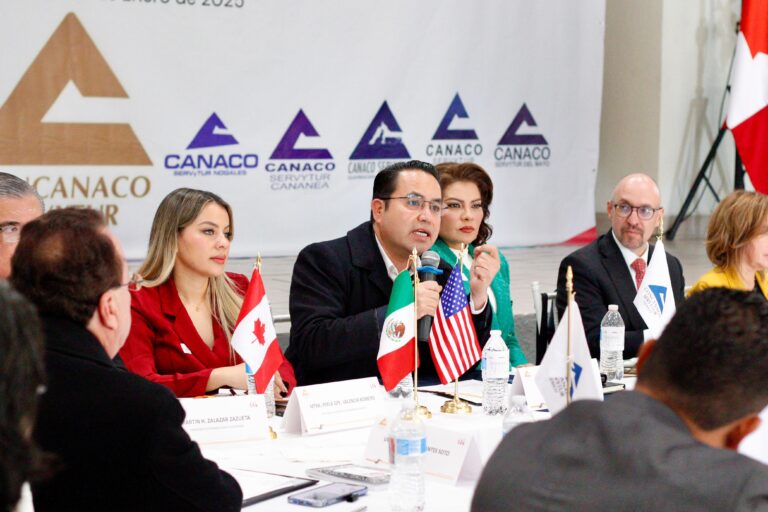 Heriberto Aguilar destaca el impacto del Plan México en el Foro Binacional de Negocios T-MEC