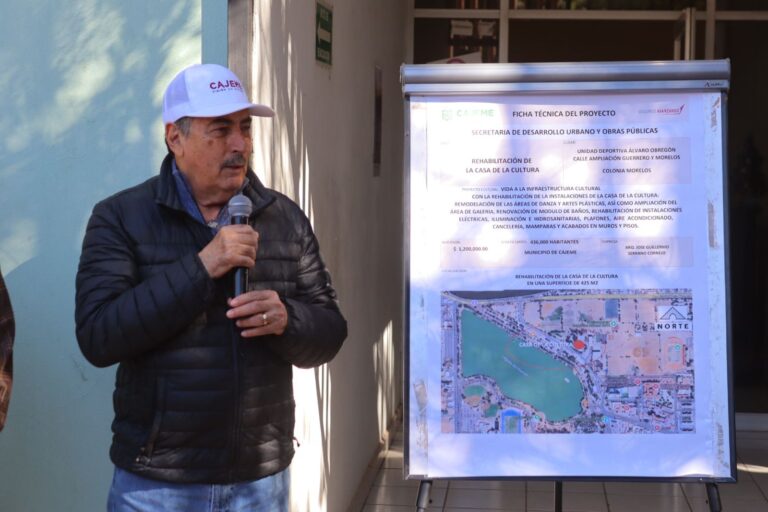 Pone en marcha Javier Lamarque obra de rehabilitación para la casa de la cultura de Cajeme