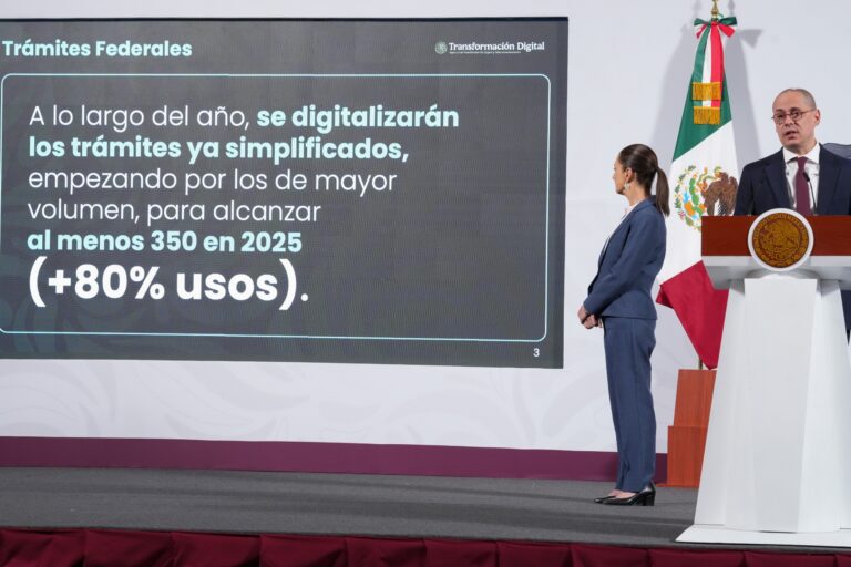Presidenta Claudia Sheinbaum informa que hoy se publica en el DOF reducción de 342 a 151 trámites federales para tener un gobierno más eficiente, menos burocrático y sin corrupción