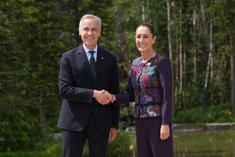 Presidenta Claudia Sheinbaum propone en G7, cumbre mundial por el bienestar económico que fortalezca la cooperación para el desarrollo un comercio justo como base de una paz duradera