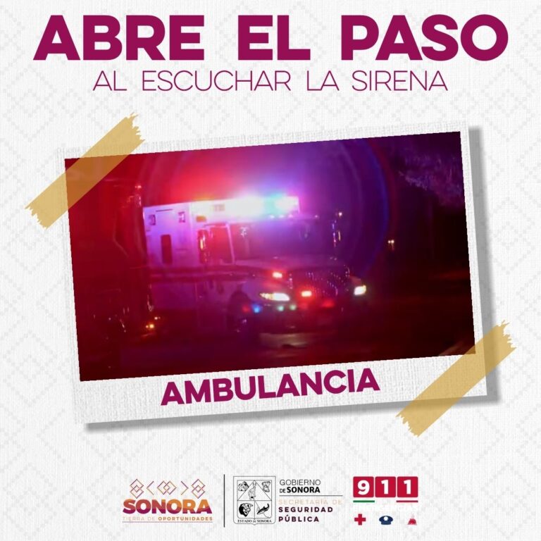 Mantiene Gobierno de Sonora estrategia “Abre el Paso” a unidades de emergencia