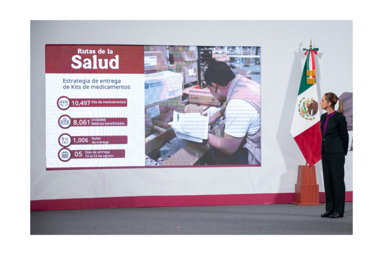 Arrancan rutas de la salud: esta semana se abastecerán 15 milones de medicamentos e insumos a mas de 8 mil unidades médicas del IMSS Bienestar