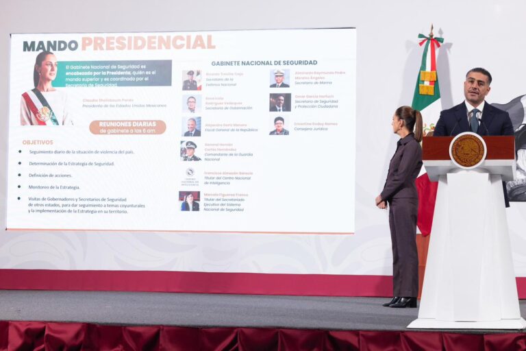 Reducción de 32% en homicidios dolosos es muy significativa, son 27 personas que no fallecen diariamente: Presidenta Claudia Sheinbaum