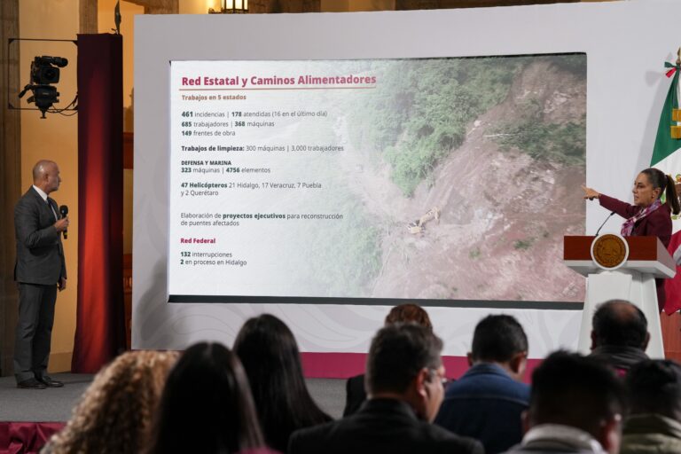 Presidenta Claudia Sheinbaum reconoe convicción y sacrificio de trabajadores de la CFE; se tiene un 93% de avance en restablecimiento del suministro eléctrico
