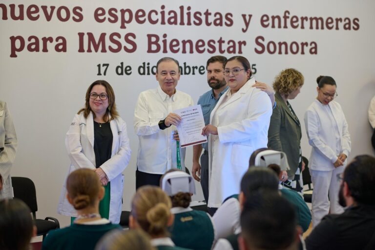 Con respaldo del Gobierno de México, Sonora suma 125 médicas, médicos especialistas y enfermeras a sistema IMSS Bienestar