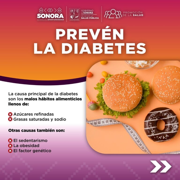 Llama Salud Sonora a reforzar la prevención y el control de la diabetes en temporada invernal