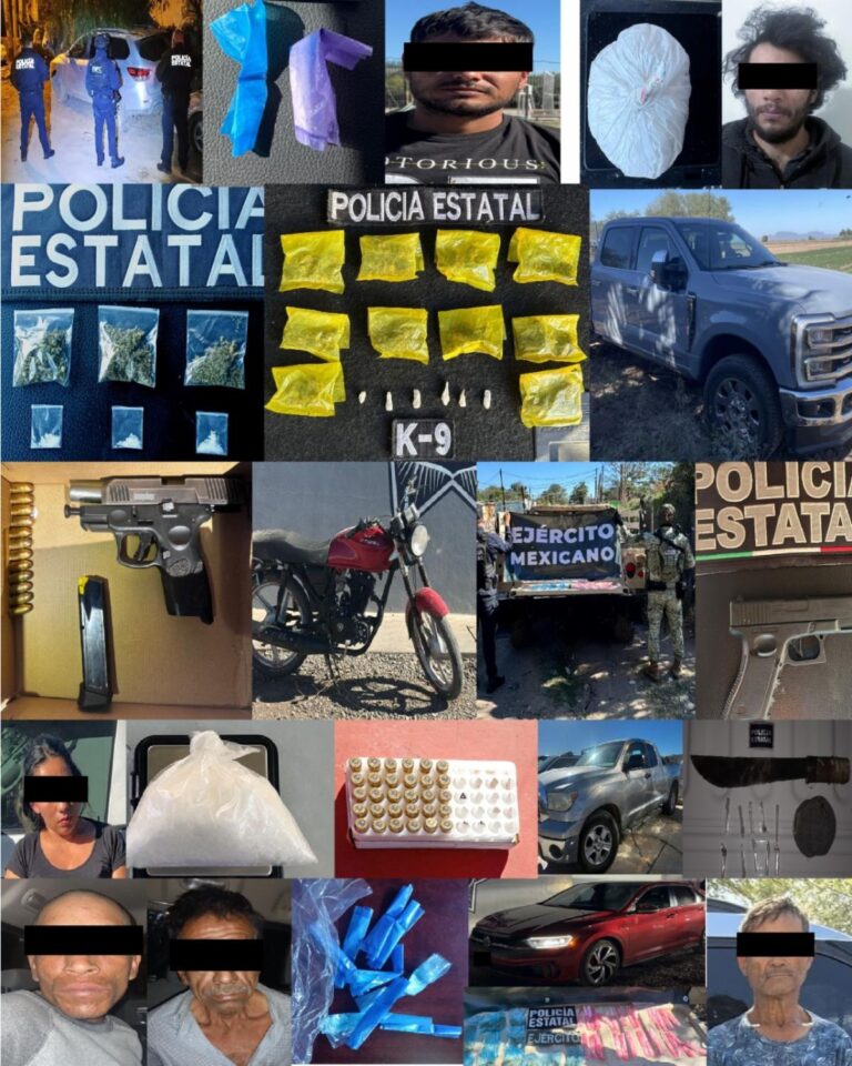 Policías Estatales realizan detenciones en municipios de Sonora
