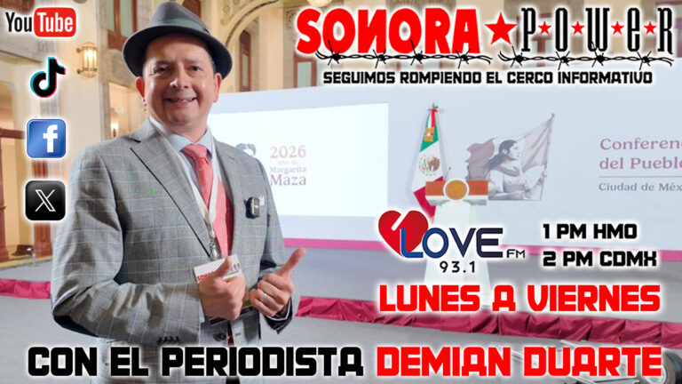 Ganó #SonoraPower Nacional de Locución por la cobertura especial a la presidenta Sheinbaum