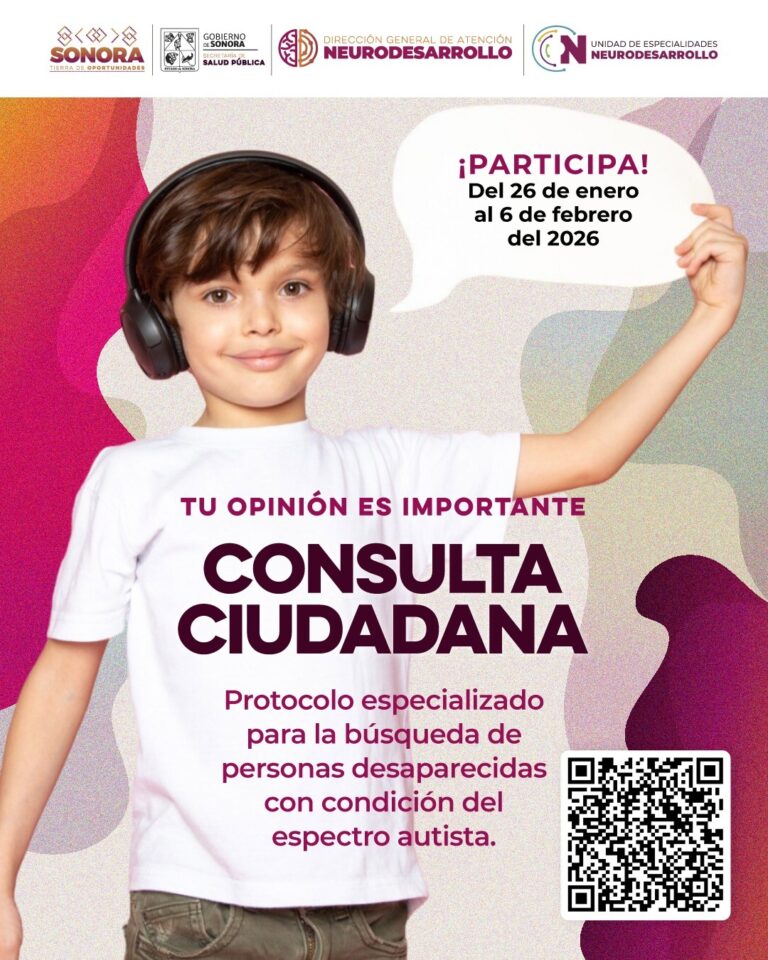 Amplía Secretaría de Salud periodo de consulta ciudadana sobre protocolo para personas con autismo