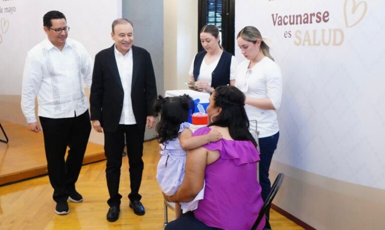 Durazo y Sheinbaum suman a Sonora al plan de vacunación contra el Sarampión; se garantiza disponibilidad de dosis