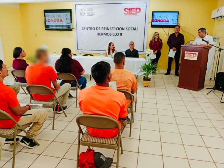 Capacitación para el trabajo fortalece la reinserción social en el SIEP Sonora