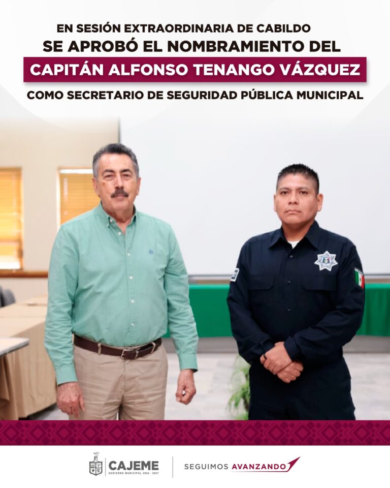 Rinde protesta Alfonso Tenango Vázquez como secretario de seguridad pública de Cajeme