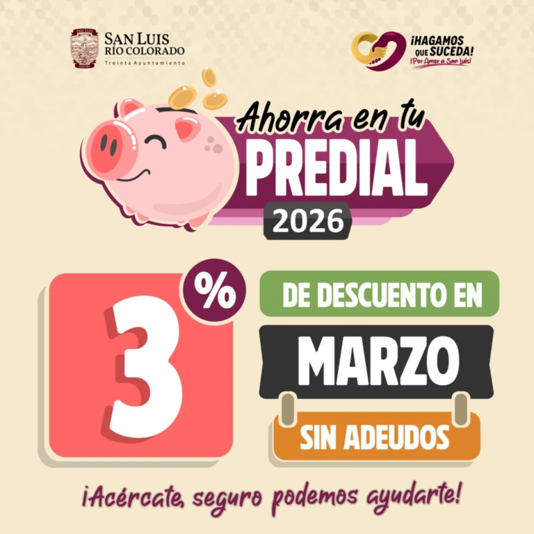 Invita 30 Ayuntamiento a aprovechar descuento del 3% en impuesto predial durante marzo