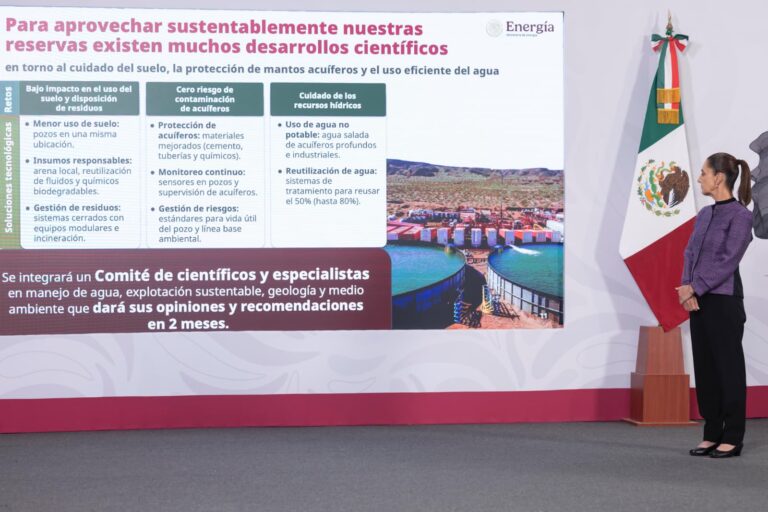 Presidenta Claudia Sheinbaum presenta estraegia para fortalecer la soberanía energética con explotación de reservas de gas natural para disminuir importación