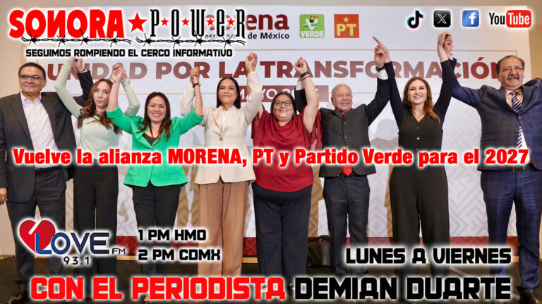 Refrendan Morena-PT y PVEM la coalición para el 2027; buscan consolidar la 4T y retener 13 estados