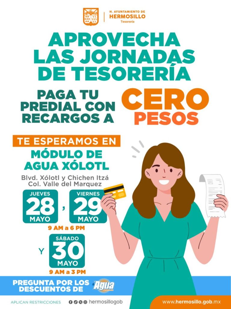 Invita Tesorería Municipal a aprovechar las jornadas para pagar predial con recargos a cero pesos