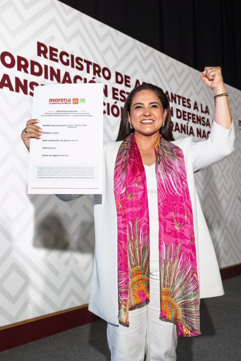 “Celida López con el respaldo del pueblo, inicia su camino a la Coordinación de la Defensa de la Transformación en Sonora”