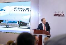 Gobernador Durazo trae a Sonora nueva ruta de Mexicana con respaldo de presidenta Sheinbaum