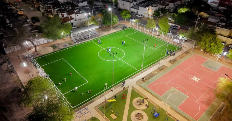 Moderniza Gobierno de Hermosillo alumbrado del Parque Deportivo Los Portales