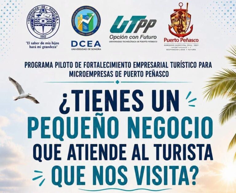 Impulsa Gobierno de Sonora fortalecimiento empresarial y turístico de Puerto Peñasco: UTPP