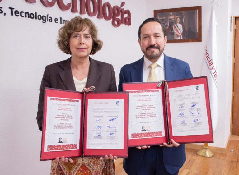Secihti e industria farmacéutica suman esfuerzospara desarrollar tecnologías y medicamentos para la salud
