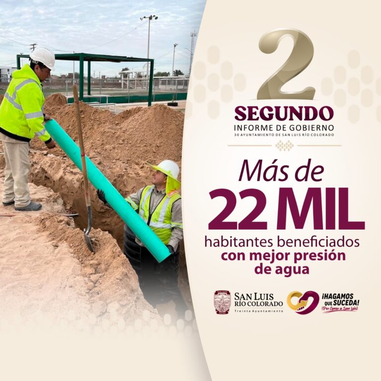 Resuelve alcalde Iván Sandoval presión de agua a mas de 22 mil habitantes