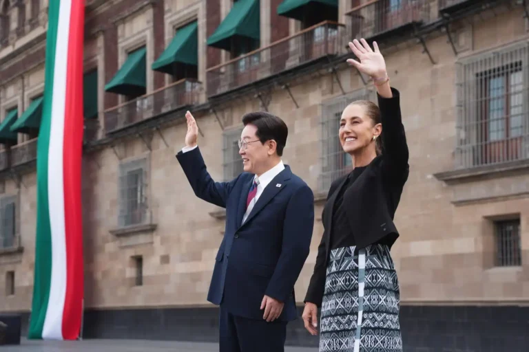 Presidenta Claudia Sheinbaum recibe en palacio nacional a su homólogo de la república de Corea, Lee Jae-Myung