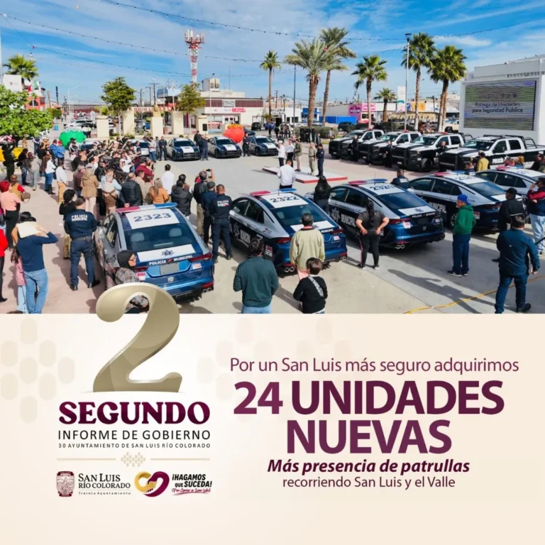 Suma Iván Sandoval 24 nuevas unidades para reforzar la seguridad en San Luis y el Valle